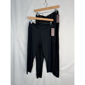 Lot 2 NWT Satina Black Leggings Plus Size High Rise Crop & Ankle Pockets
